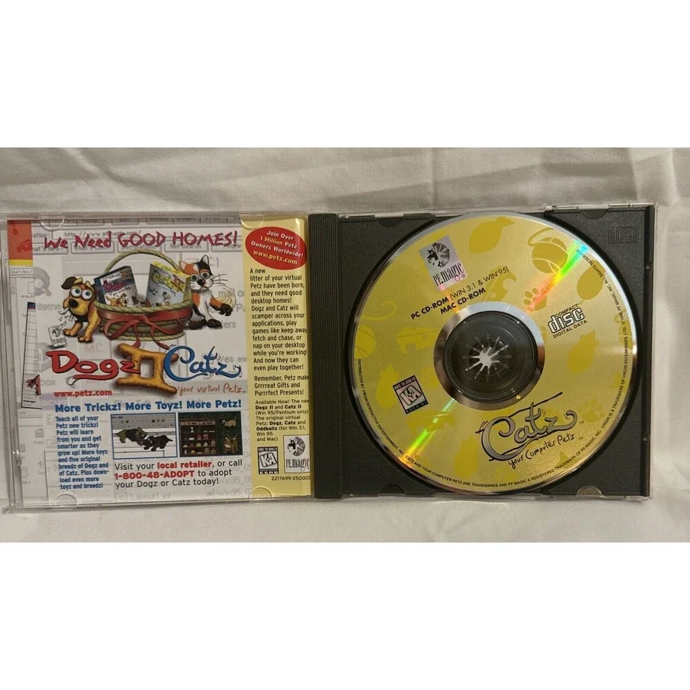 1996 PF MAGIC CATZ YOUR VIRTUAL PETZ PC CD ROM GAME
